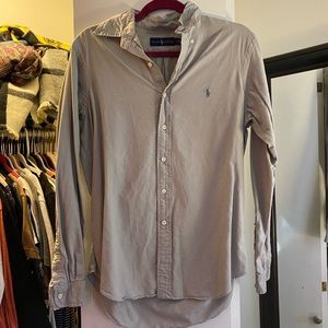 Ralph Lauren grey Oxford button down shirt.